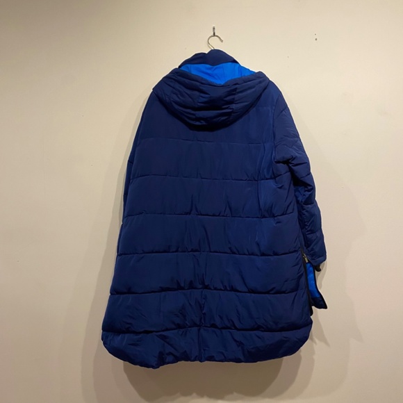 Universal Standard Matterhorn Mid Hooded Dark Blue Puffer Coat Size 22-24 or L - Picture 3 of 5